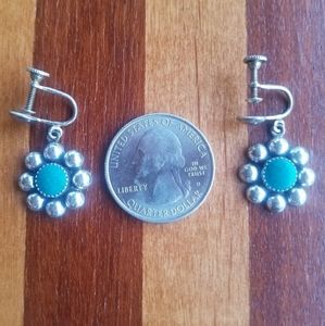 Vintage Turquoise Screwback Earrings